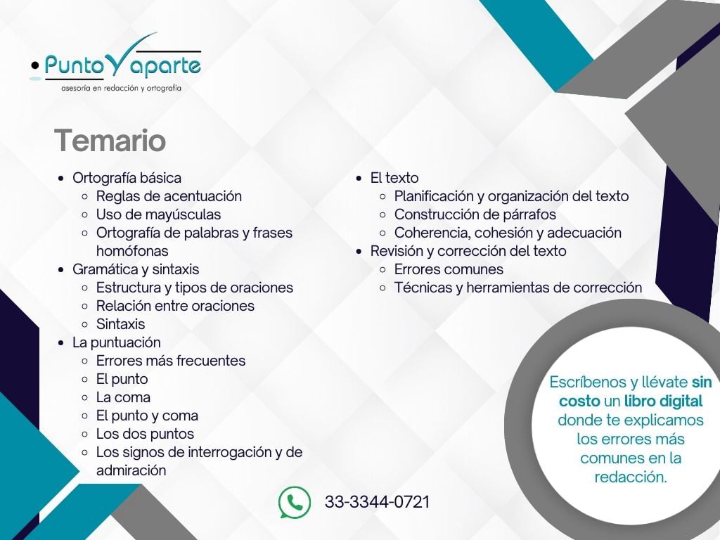 Redacción y Ortografía - temario